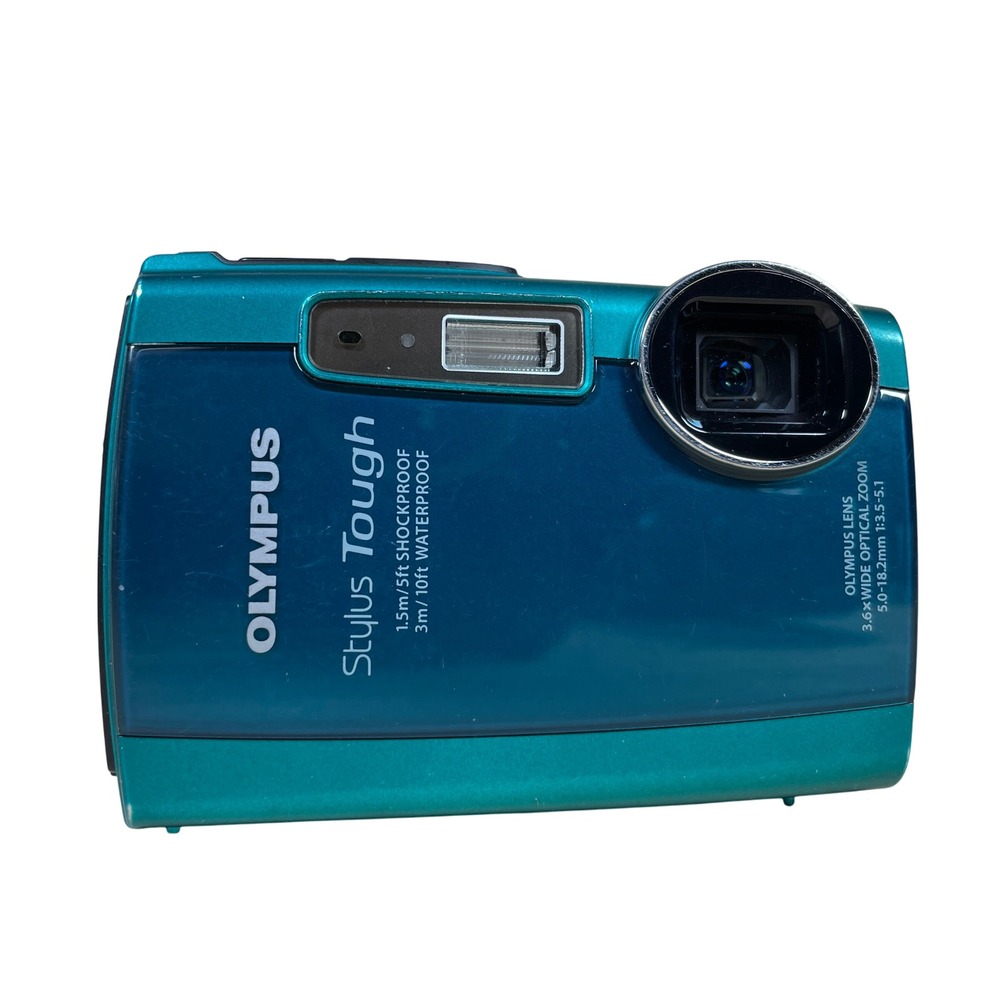 Olympus Stylus Tough-3000 12.0MP Digital Camera Bundle Blue w/ Charger + Battery